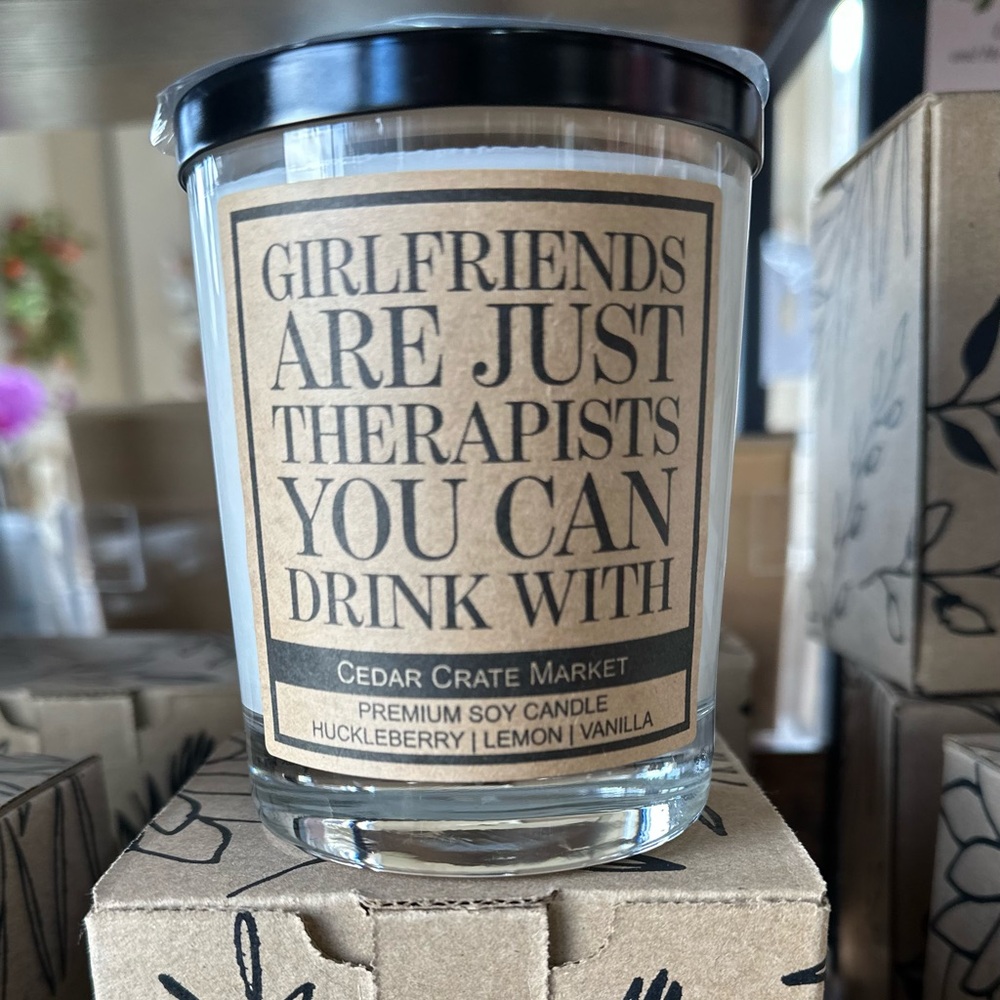 Huckleberry Lemon Vanilla Soy Candle - Cream Label